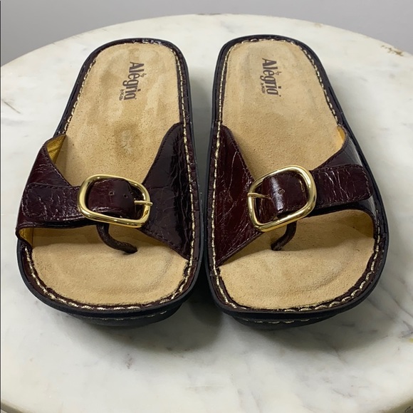 Algeria Mil 102 Leather Slide Thong Sandal size 39